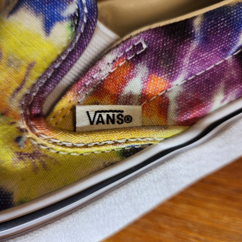 VANS Classic Slip-on Canvas Tie Dye Multi-Color Men (8.5)/ Women (10.0) - Picture 10 of 11